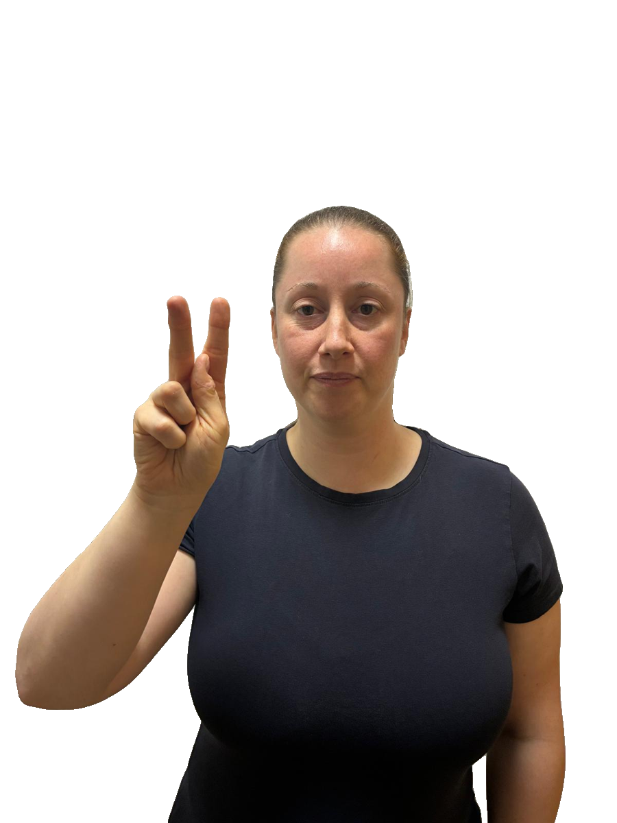 ASL handshape labelled K