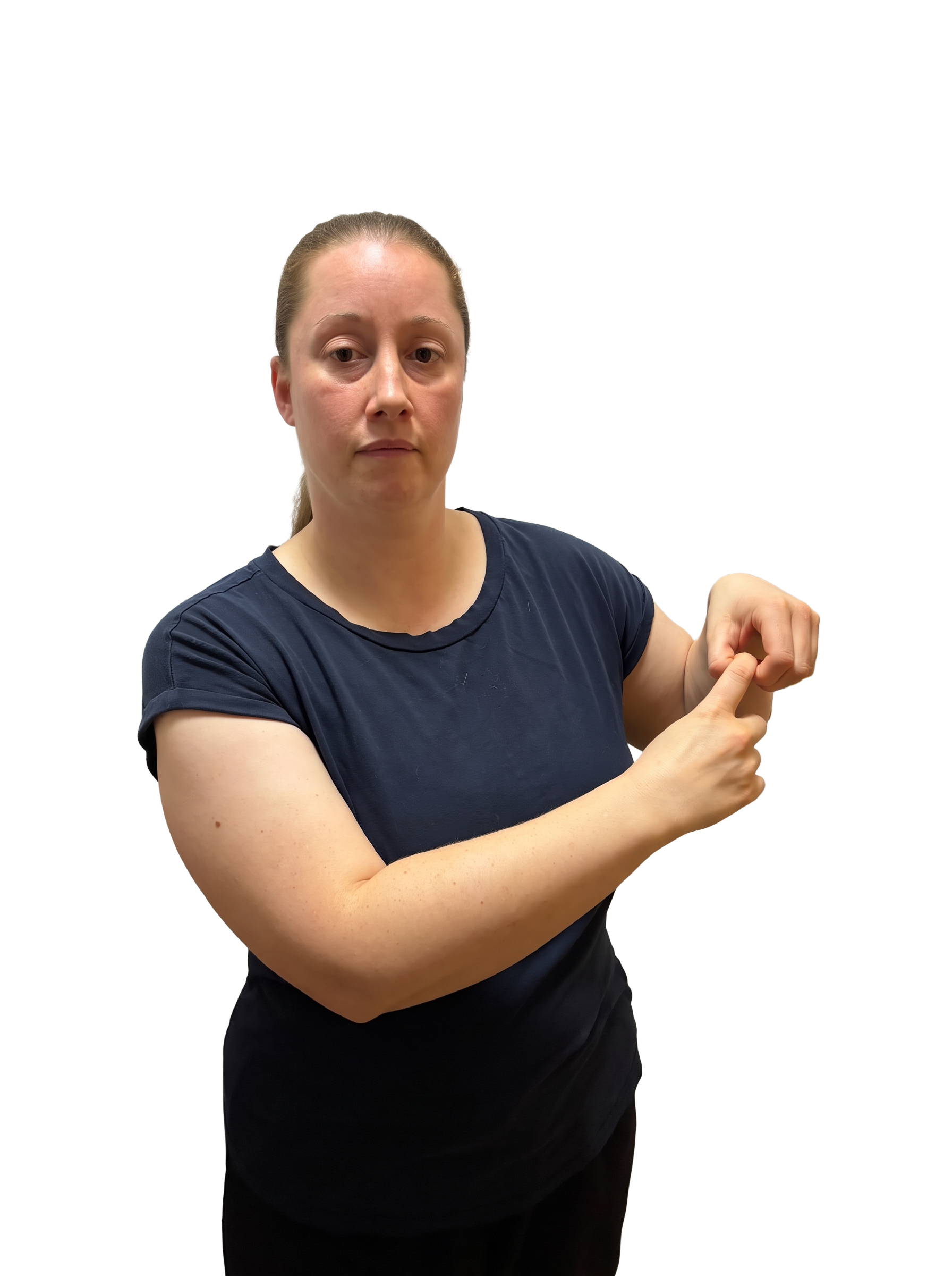 Contributor-supplied photograph labelled Q — closed-hand variant in BSL; room background removed. Label follows the uploaded filename, not independent review.