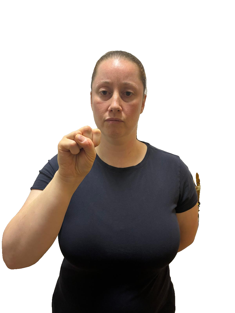 ASL handshape labelled S