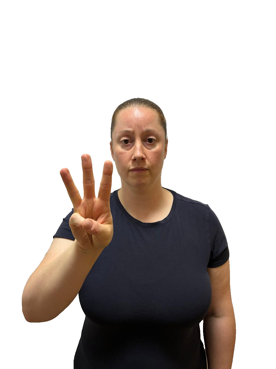 ISL handshape labelled W